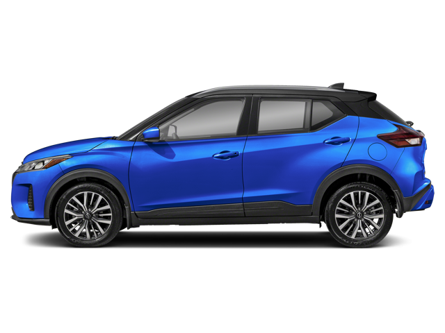 Nissan Kicks Bright blue crossover side view